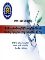 Slide giải pháp mở rộng thị trường tiêu thụ vật liệu xây dựng  của CÔNG TY cổ PHẦN AN PHÚ 