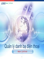 Slide quản lý danh bạ điện thoại cá nhân 