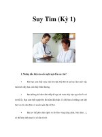 Tài liệu Suy Tim (Kỳ 1) doc