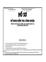 Bài giảng Hồ sơ cong nhận trường chuẩn