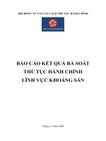Tài liệu Các thủ tục hành chính trong lĩnh vực khoáng sản pdf