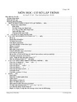 CƠ SỞ LẬP TRÌNH