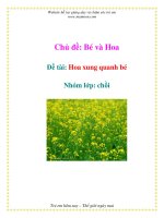 Tài liệu Chủ đề: Bé và Hoa - Đề tài: Hoa xung quanh bé Nhóm - Lớp: chồi pdf