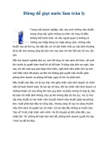 Tài liệu Đừng để giọt nước làm tràn ly ppt