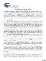 Tài liệu CYPRESS SOFTWARE LICENSE AGREEMENT pptx