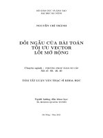 Đối ngẫu của bài toán tối ưu vector lồi mở rộng 