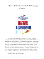 Tài liệu 18 quy luật bất biến phát triển danh tiếng công ty (Phần 1) pptx