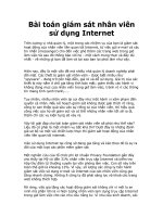 Tài liệu Bài toán giám sát nhân viên sử dụng Internet pdf