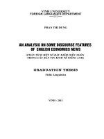 An analysis on some discourse features of english economics news = phân tích một số đặc điểm diễn ngôn trong các bản tin kinh tế tiếng anh 