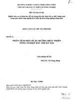 Phân tích một số xu hướng phát triển nông nghiệp đầu thế kỷ XXI 