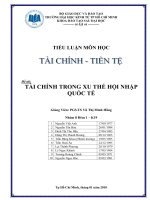 Tài chính trong xu thế hội nhập quốc tế 