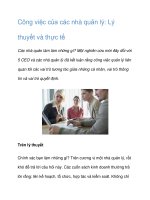 Tài liệu Công việc của các nhà quản lý: Lý thuyết và thực tế docx