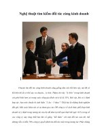 Tài liệu Nghệ thuật tìm kiếm đối tác cùng kinh doanh ] Chuyện tìm đối tác cùng kinh pdf