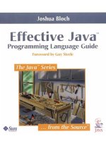 Tài liệu Effective Java: Programming Language Guide ppt