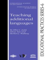 Tài liệu Teaching additional languages pdf