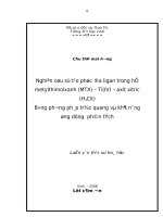 Nghiên cứu sự tạo phức đa ligan trong hệ metylthimolxanh (MTX)   Ti(IV)   AXIT XITRIC (h3cit) bằng phương pháp trắc quang và khả năng ứng dụng phân tích 