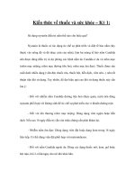 Tài liệu Kiến thức về thuốc và sức khỏe – Kỳ 1 pdf