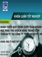Tài liệu Đề tài: Hoàn thiện quy trình kiểm toán mục phải thu khách hàng trong kiểm toán BCTC tại công ty TNHH Deloitte VN pdf
