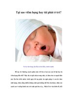 Tài liệu Tại sao viêm họng hay tái phát ở trẻ? doc