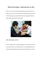 Tài liệu Nhân viên tín dụng - Chuyên gia cho vay tiền doc
