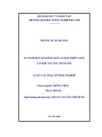 So sánh một số giống ngô lai mới triển vọng tại khu vực bắc trung bộ 