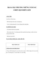 Tài liệu Lịch sử - HẬU PHƯƠNG NHỮNG NĂM SAU CHIẾN DỊCH BIÊN GIỚI docx