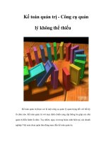 Tài liệu Kế toán quản trị - Công cụ quản lý không thể thiếu docx