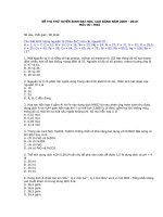 Tài liệu Đề thi thử tuyển sinh ĐH - CĐ năm 2009 - 2010 môn HÓA ppt