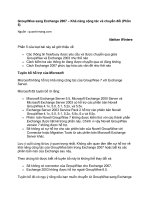 Tài liệu GroupWise sang Exchange 2007 – Khả năng cộng tác và chuyển đổi (Phần 5) doc