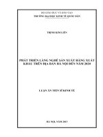 Phát triển làng nghề sản xuất hàng xuất khẩu trên địa bàn hà nội đến năm 2020 