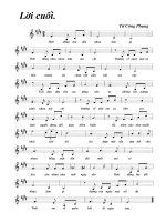Tài liệu Bài hát lời cuối - Từ Công Phụng (lời bài hát có nốt) pdf