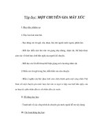 Tài liệu Tập đọc - MỘT CHUYÊN GIA MÁY XÚC docx