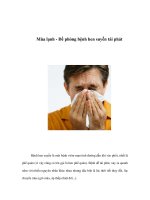 Tài liệu Mùa lạnh - Đề phòng bệnh hen suyễn tái phát docx