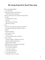 Tài liệu Đề cương bỏng thi lý thuyết lâm sàng ppt