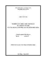 Nghiên cứu điều chế chitosan từ chitin vỏ ghẹ và ứng dụng làm phụ gia mạ kẽm điện hóa 