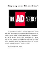 Tài liệu Hãng quảng cáo nào thích hợp với bạn? pdf