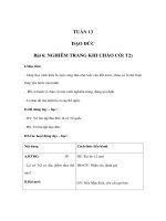 Tài liệu Đạo đức lớp 1 - TUẦN 13 - ĐẠO ĐỨC - Bài 6: NGHIÊM TRANG KHI CHÀO CỜ( T2) pdf