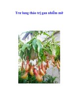 Tài liệu Trư lung thảo trị gan nhiễm mỡ pptx