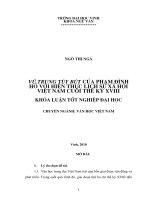 Vũ trung tuỳ bút của phạm đình hổ với hiện thực lịch sử xã hội việt nam cuối thế kỷ XVIII 