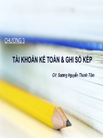 Tài liệu Tài khoản kế toán và Ghi số kép ppt