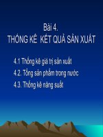 Bài số 4 thống kê kết quả sản xuất  thống kê kinh tế 