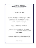 Luận văn nghiên cứu động lực học quá trình khởi hành của liên hợp máy kéo MTZ   80 trên dốc dọc 