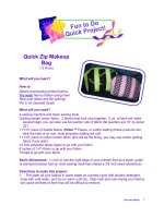 Tài liệu Quick Zip Makeup  Bag  pptx