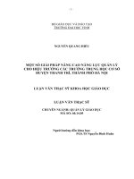 Một số giải pháp nâng cao năng lực quản lý của hiệu trưởng các trường trung học cơ sở huyện thanh trì, thành phố hà nội luận văn thạc sĩ khoa học giáo dục 