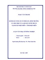 Đánh giá năng suất sinh sản, sinh trưởng và cho thịt của lợn bản nuôi thuần tại huyện điện biên, tỉnh điện biên 