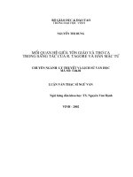 Mối quan hệ giữa tôn giáo và thơ ca trong sáng tác của r  tagore và hàn mặc tử 