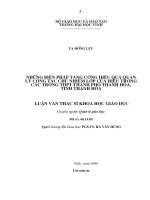 Những biện pháp tăng cường hiệu quả quản lý công tác chủ nhiệm lớp của hiệu trưởng các trường THPT thành phố thanh hoá   tỉnh thanh hoá 