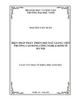 Biện pháp phát triển đội ngũ giảng viên trường cao đẳng công nghệ và kinh tế hà nội luận văn thạc sĩ khoa học giáo dục 