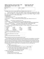 Gián án kt 1 tiết anh 9 lần 3