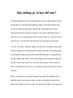 Tài liệu Học những gì và học thế nào? pptx